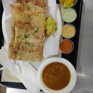 Onion Chili Rava Masala Dosa